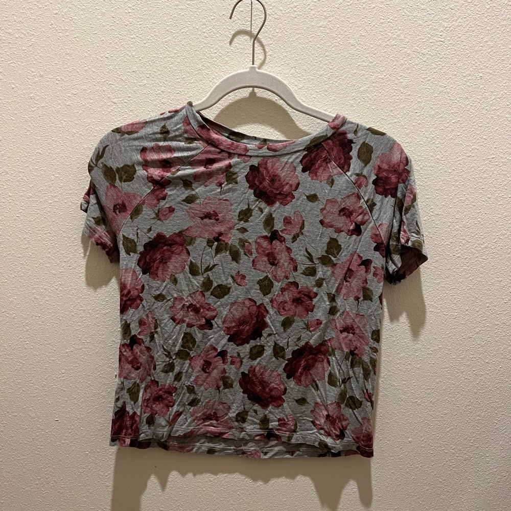Flowered Crop Top